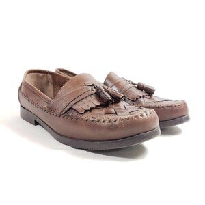 Giorgio Brutini Mens Size 9.5EE Brown Leather Tassel Loafers
